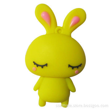 Rabbit USB Flash Drive, Made of PVC